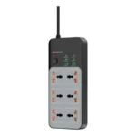 Porodo 6-1 Power Socket with Universal AC Output 4C 3M Length - Grey