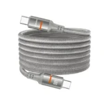 Porodo 60W Type-C to Type-C Magnetic Braided Cable 1.2M - Grey