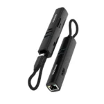 Porodo 8-in-1 Type-C Hub PD100W 4K 30Hz - Black
