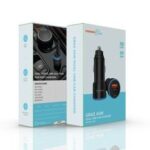 Porodo Blue GRAZ 45W Dual USB-C Car Charger USB-C to USB-C Cable - Black