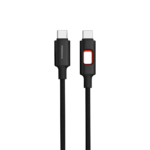 Porodo LED Braided USB-C to Lightning Cable PD 27W - Black