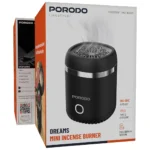 Porodo Dreams Bakhour Incense Burner Wood Head Material - Silver/Black