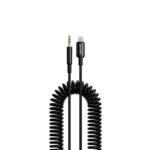 Porodo Lightning to AUX Coil Cable 1.2M - Black