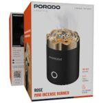 Porodo Rose Mini Incense Burner - Black
