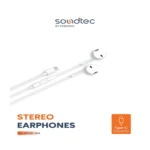 Porodo Soundtec Stereo Bass Type-C Wired Earphones - White