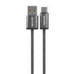 Porodo Woven 3A USB-A to Type-C Cable 1.2M - Black