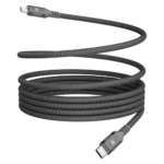 Powerology 60W USB-C to USB-C Magnetic V2.0 Metal Plug Nylon Braided Cable 1.2M - Desert Titanium