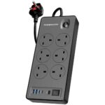 Powerology Timing Control USB Charging + AC 4 Socket 200-250V