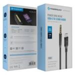 Powerology USB-C to 3.5mm Audio Cable 1.2M - Grey