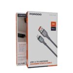 PORODO BRAIDED CABLE USB A - LIGHTNING DARK GRAY