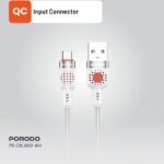 PORODO BRAIDED CABLE USB A - TYPE C