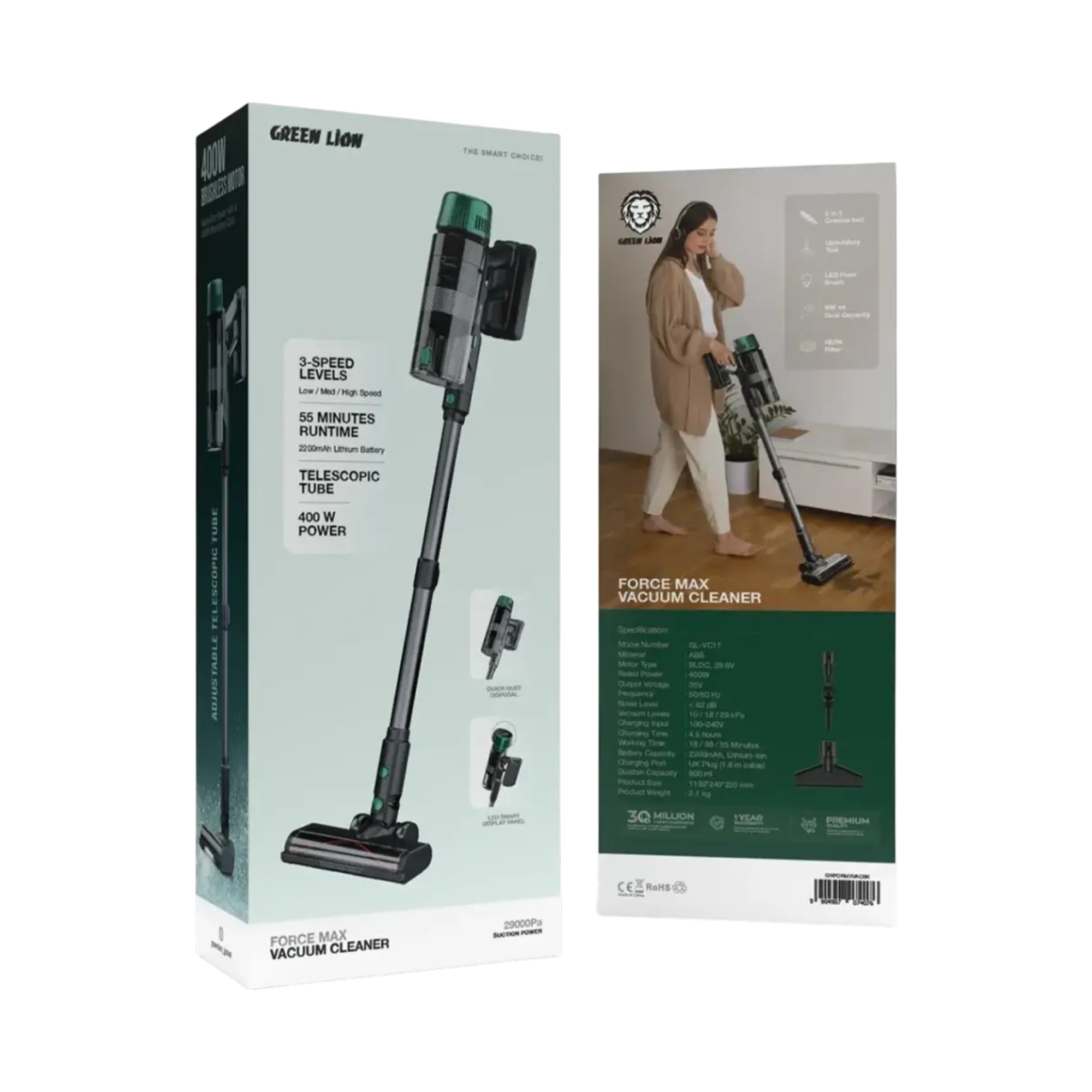 green lion vacuum cleaner FORCE MAX GREEN LION VACUUM FORCE MAX - الصورة 1