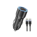 PAWA GLOWCHARGE 60W CAR CHARGER WITH TYPE C TO TYPE C CABLE