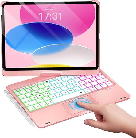 f360 pink F360 Wireless Keyboard for ipad 10.9/11 inch - ROSEGOLD - الصورة 1